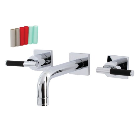 Kingston Brass KS6121CKL Two-Handle Wall Mount Bathroom Faucet, Polished Chrome KS6121CKL